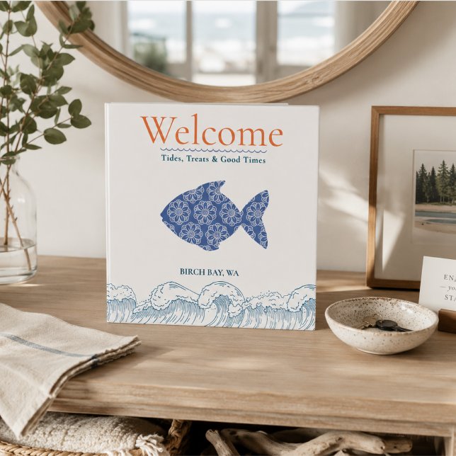 Coastal Blue Fish Guest Information  3 Ring Binder (Creator Uploaded)