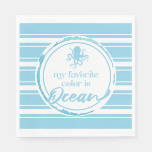 Coastal Blue Octopus Napkins