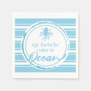 Coastal Blue Octopus Napkins