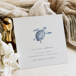 Coastal Blue Sea Turtle Change of Address Moving Announcement