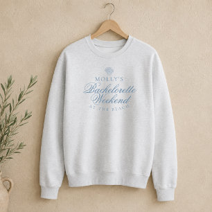 Coastal Blue Seashell Bachelorette Sweatshirt