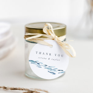 Coastal Blue Watercolor Fish Wedding Favor Tags
