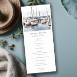 Coastal Boats at Harbor Seascape Wedding Program<br><div class="desc">Coastal Boats at Harbor Seascape Theme Collection.- it's an elegant script watercolor Illustration of pastel Harbor Side Boats ,  perfect for your harbor destination wedding & parties. It’s very easy to customize,  with your personal details. If you need any other matching product or customization,  kindly message via Zazzle.</div>