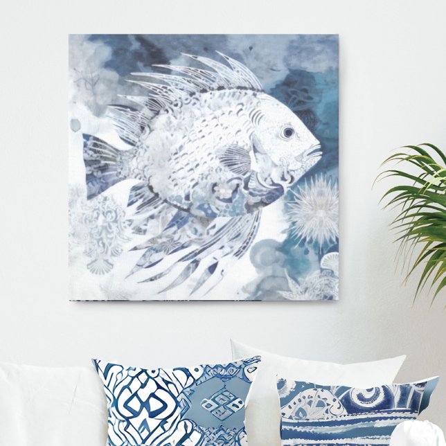 Coastal Boho Fish Canvas Print (Creator Uploaded)