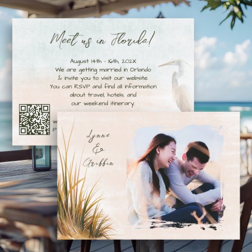 Coastal Boho Wedding All in One Save The Date