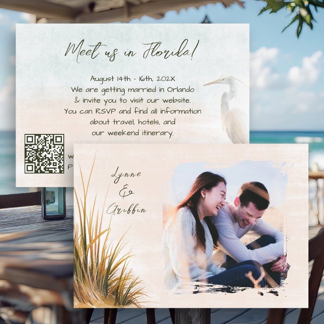 Coastal Boho Wedding All in One Save The Date (Creator Uploaded)