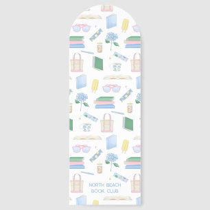 Coastal Book Club Summer Beach Reading Custom Bookmarks