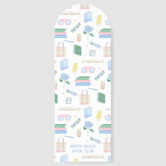 Coastal Book Club Summer Beach Reading Custom Bookmarks