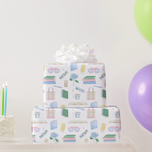 Coastal Book Club, Summer Reading Challenge Wrapping Paper (Party Gifts)