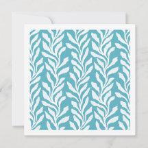 Coastal Botanical Seaweed Aqua Ocean Blue Minimal