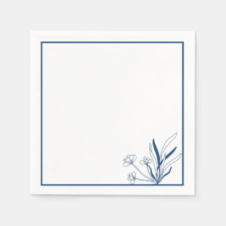 Coastal Botanical | Soft Blue Napkins