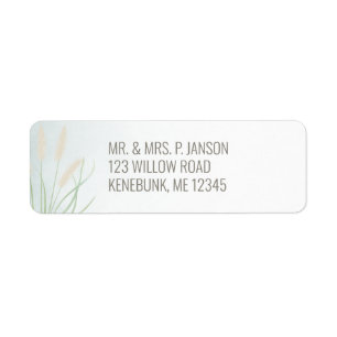 Coastal Botanical Wedding Label