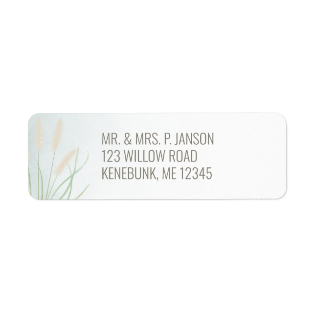 Coastal Botanical Wedding Label (Front)