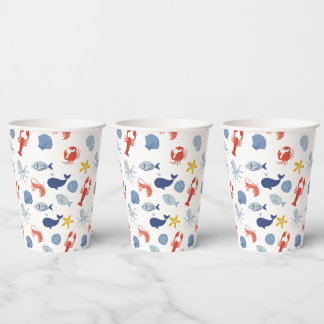 Coastal Boys Birthday Paper Cups
