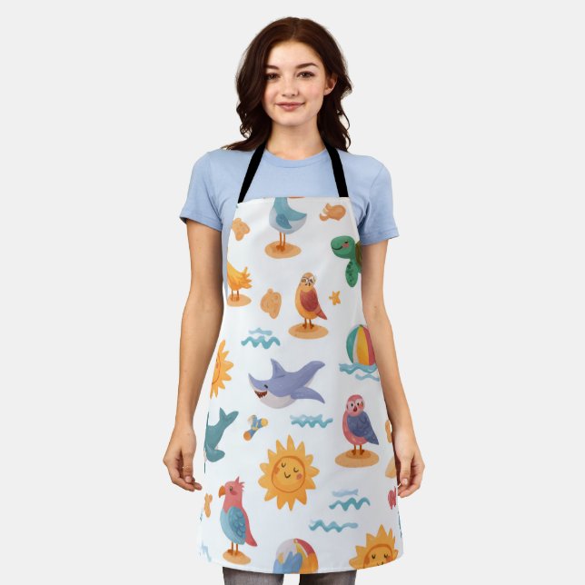 Coastal Breeze All-Over Print Apron Gift (Worn)