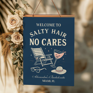 Coastal Breeze Last Toast Bachelorette Hanging Tapestry