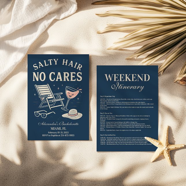 Coastal Breeze Last Toast Bachelorette Invitation (Creator Uploaded)