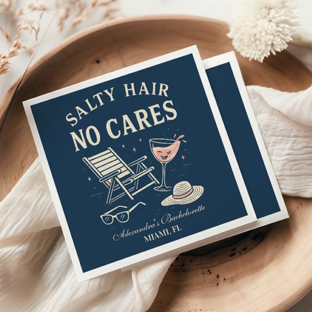 Coastal Breeze Last Toast Bachelorette Napkins (Creator Uploaded)