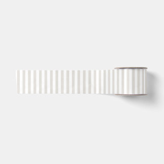 Coastal Breeze Stripe - Driftwood Gray Satin Ribbon