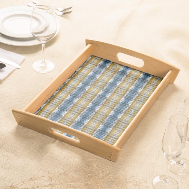 Coastal Breeze Striped Serving Tray (Front)