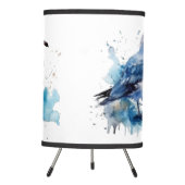 Coastal Breeze: Watercolor Seagull Tripod Lamp (Front)