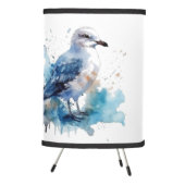 Coastal Breeze: Watercolor Seagull Tripod Lamp (Right)