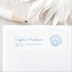 Coastal Bridal Shower Address Label