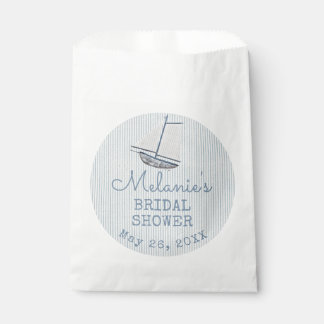 Coastal Bridal Shower Boat Stripe  Favor Bag