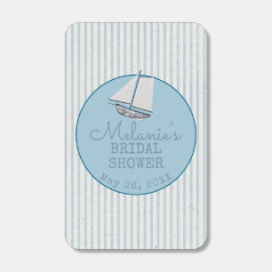 Coastal Bridal Shower Boat Stripe Matchboxes