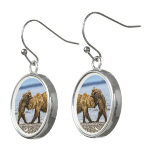 Coastal brown bears earrings