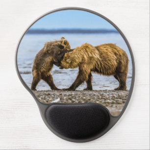 Coastal brown bears gel mouse pad