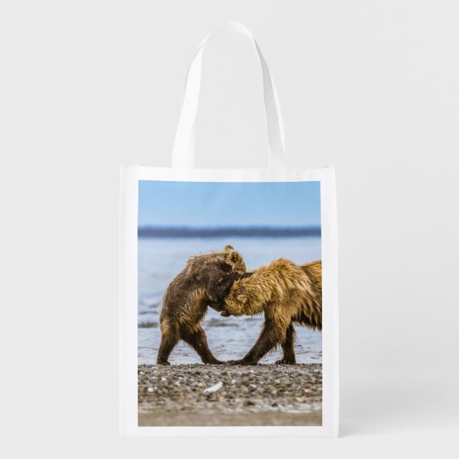 Coastal brown bears grocery bag (Front)