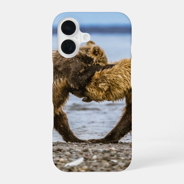 Coastal brown bears iphone case (Back)