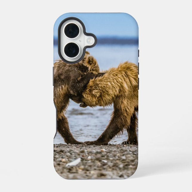 Coastal brown bears iphone case (Back)