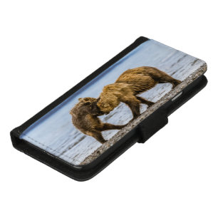 Coastal brown bears iPhone 8/7 wallet case
