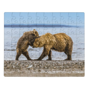 Coastal brown bears jigsaw puzzle