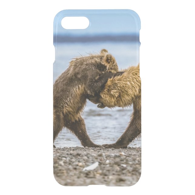 Coastal brown bears uncommon iPhone case (Back)