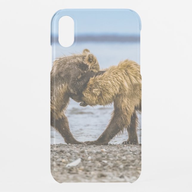 Coastal brown bears uncommon iPhone case (Back)