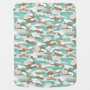 Coastal Camouflage Baby Blanket