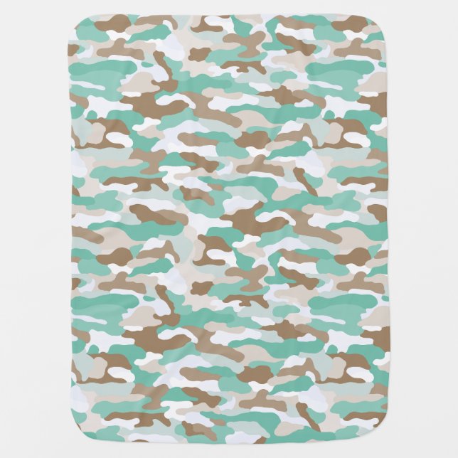 Coastal Camouflage Baby Blanket (Front)