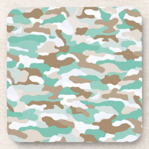 Coastal Camouflage Beverage Coaster