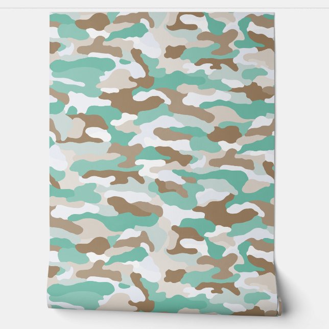 Coastal Camouflage Wallpaper (Unrolling)