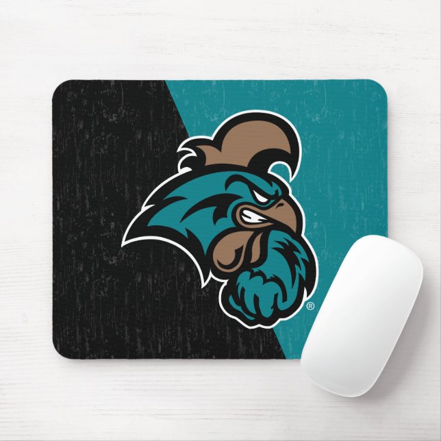 Coastal Carolina Color Block Distressed Mouse Pad (With Mouse)
