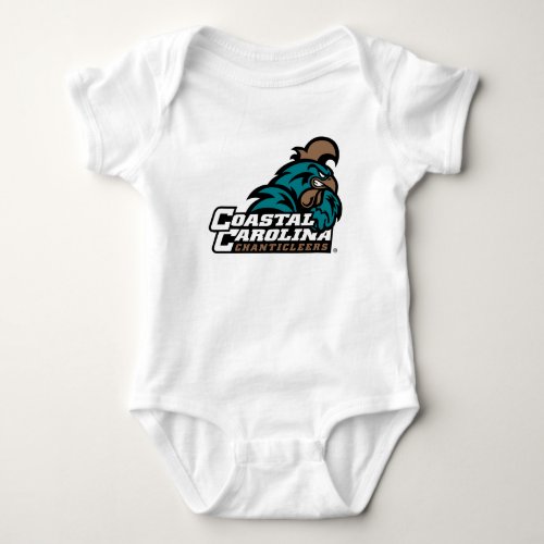 Coastal Carolina Logo and Wordmark Baby Bodysuit