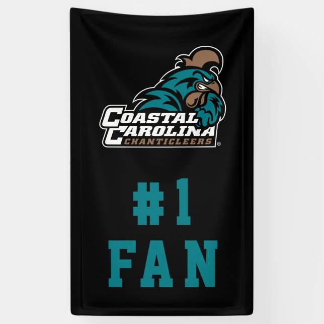 Coastal Carolina Logo and Wordmark Banner (Vertical)