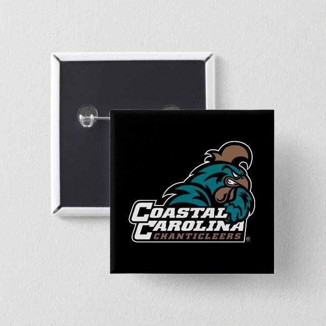 Coastal Carolina Logo and Wordmark Button (Front & Back)