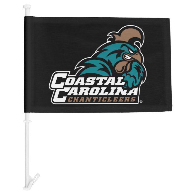 Coastal Carolina Logo and Wordmark Car Flag (Front)