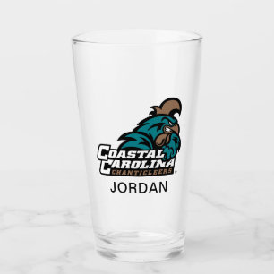 Coastal Carolina Logo and Wordmark Glass