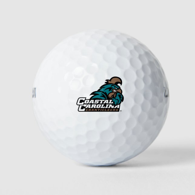 Coastal Carolina Logo and Wordmark Golf Balls (Front)