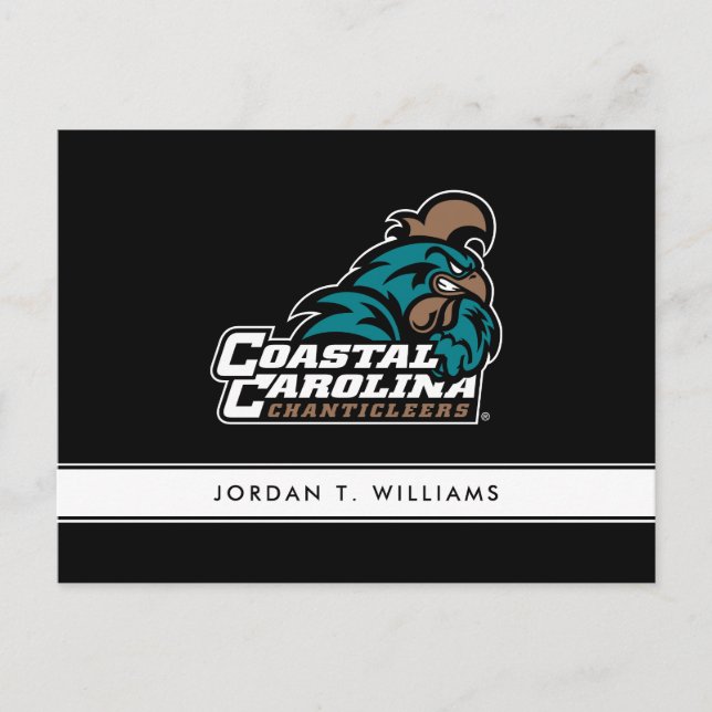 Coastal Carolina Logo and Wordmark Invitation Postcard (Front)